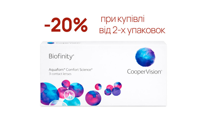 Месячные контактные линзы Biofinity